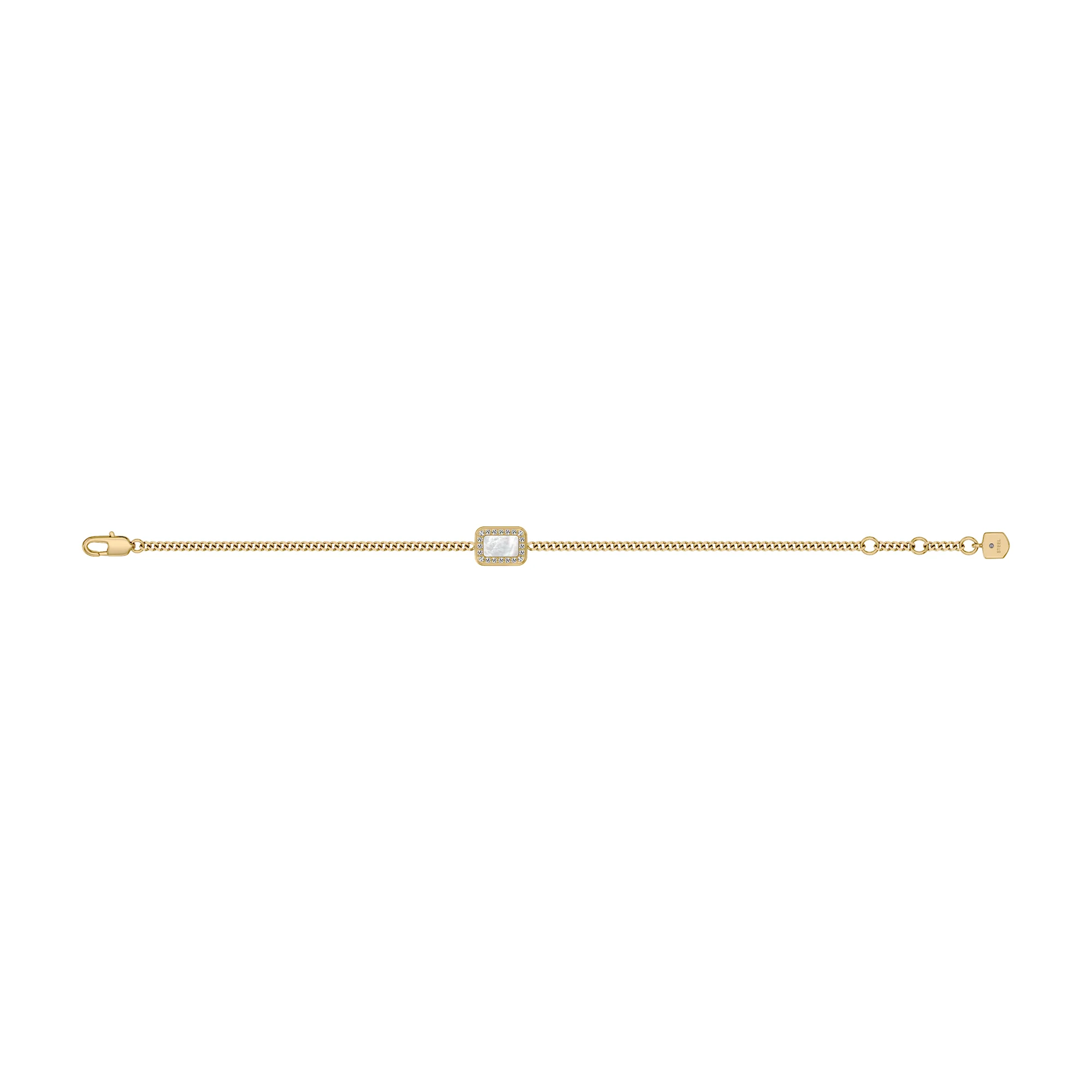 Raquel Glitz White Mother-of-Pearl Station Bracelet - Image 4