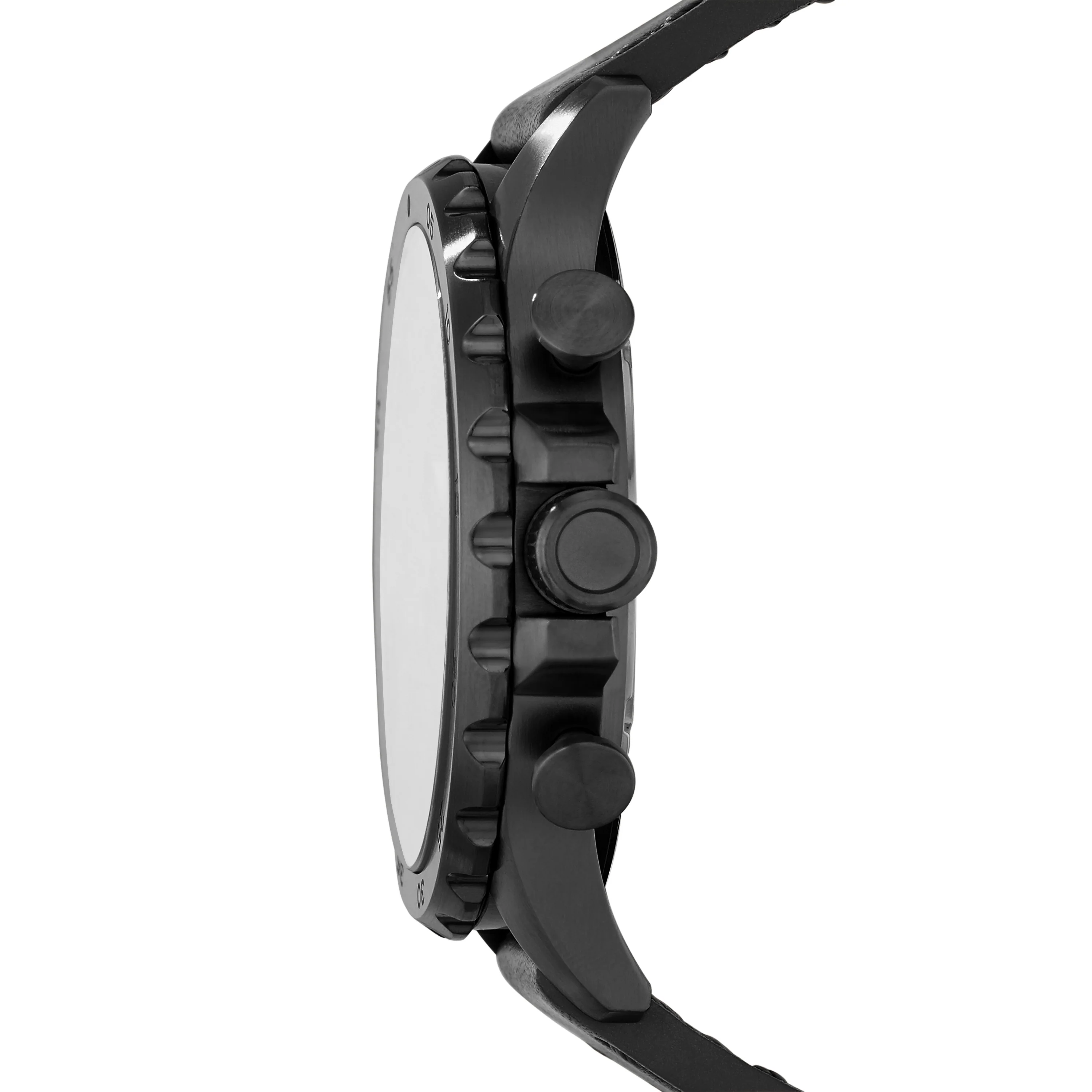 Nate Chronograph Black Leather Watch - Image 2