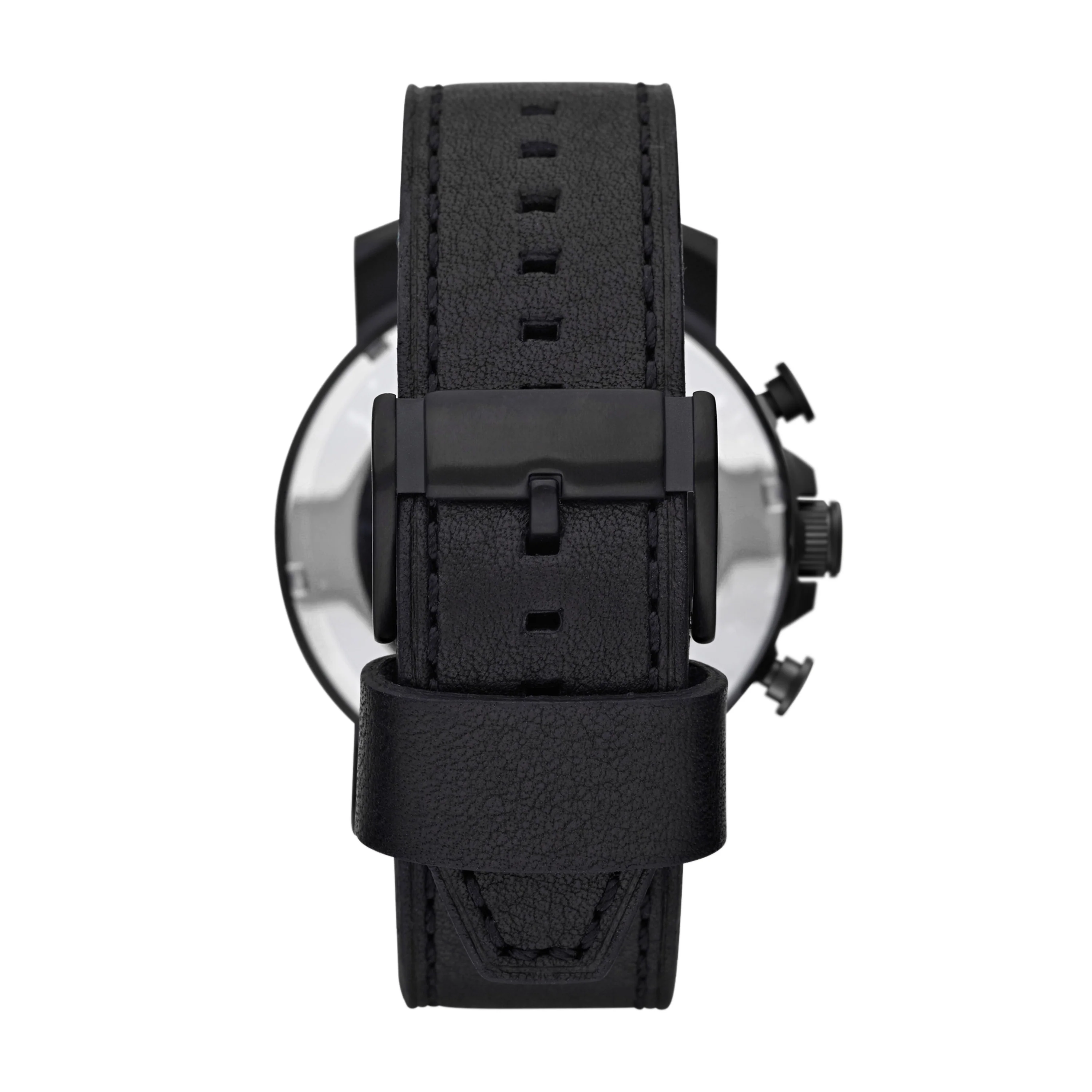 Nate Chronograph Black Leather Watch - Image 3