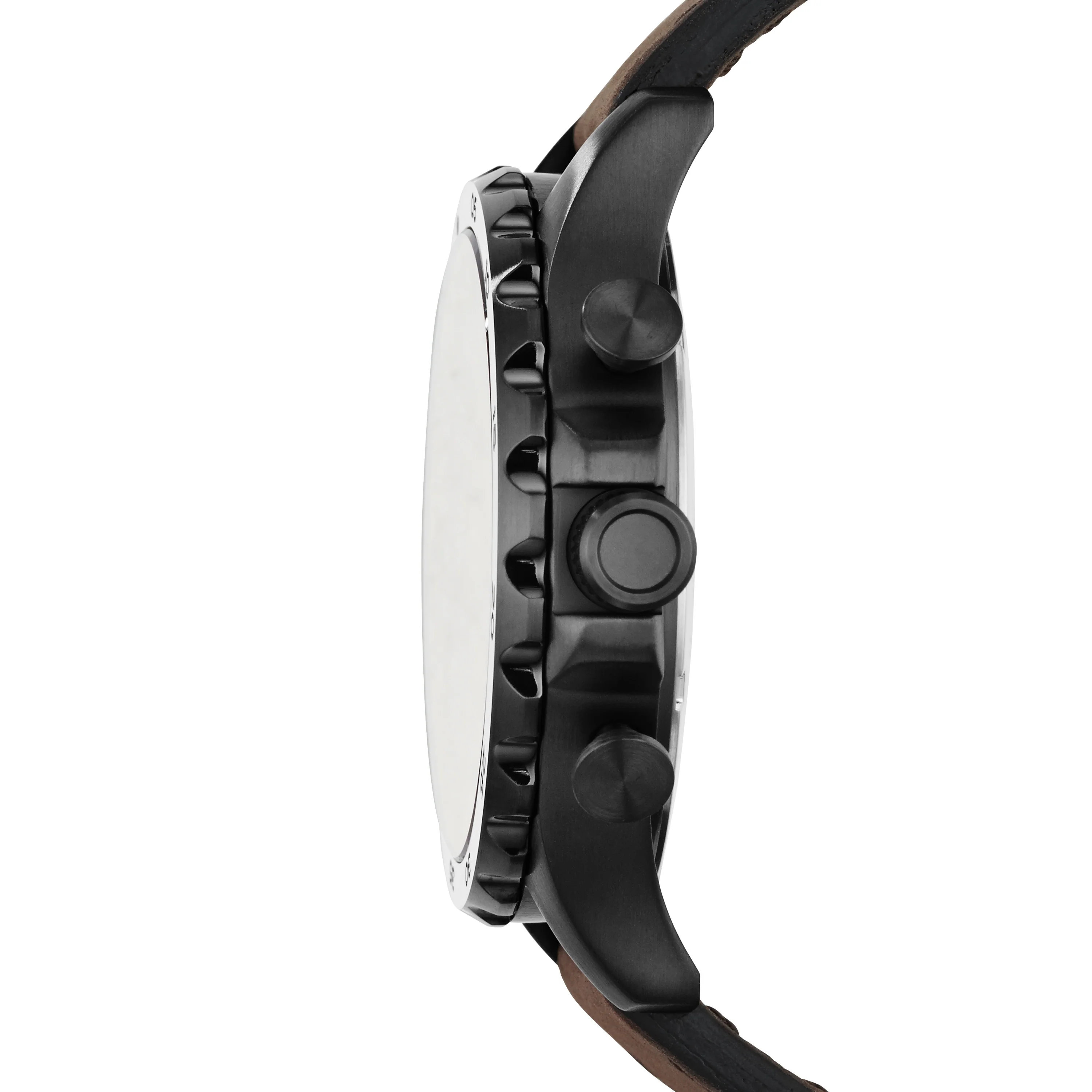 Nate Chronograph Brown Leather Watch - Image 2