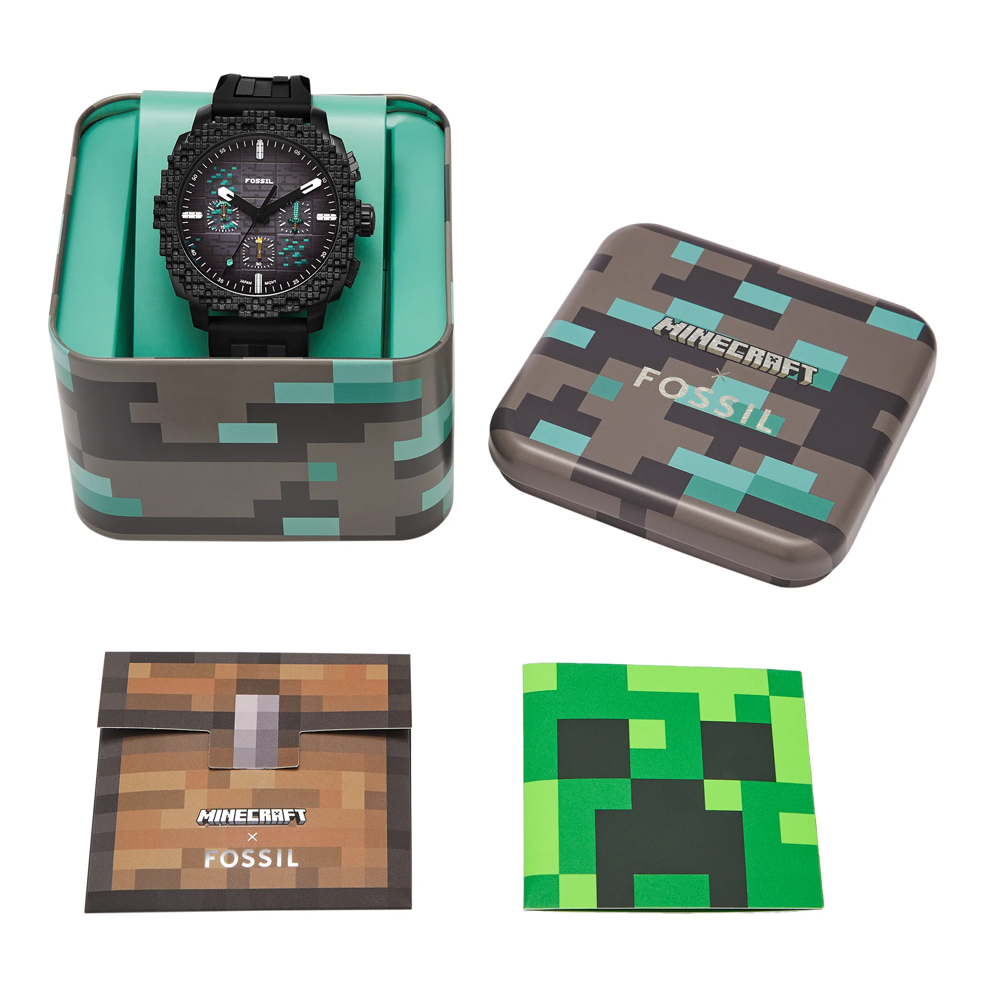 Minecraft x Fossil Limited-Edition Deepslate Chronograph Watch - Image 5