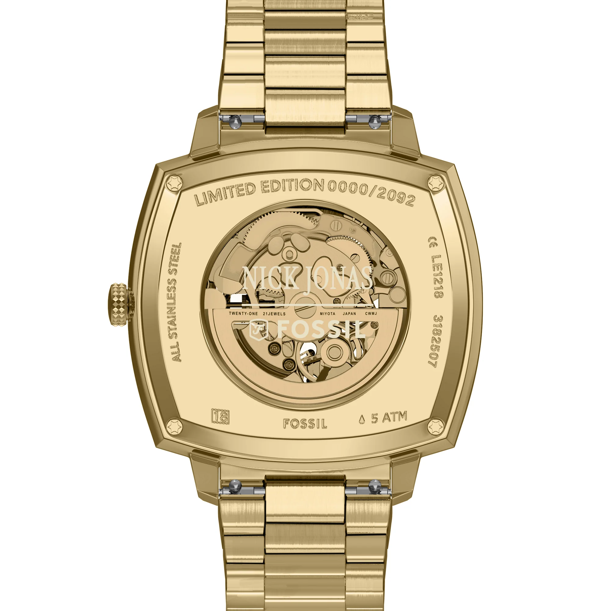 Nick Jonas x Fossil Machine Luxe Automatic Gold-Tone Stainless Steel Watch - Image 3