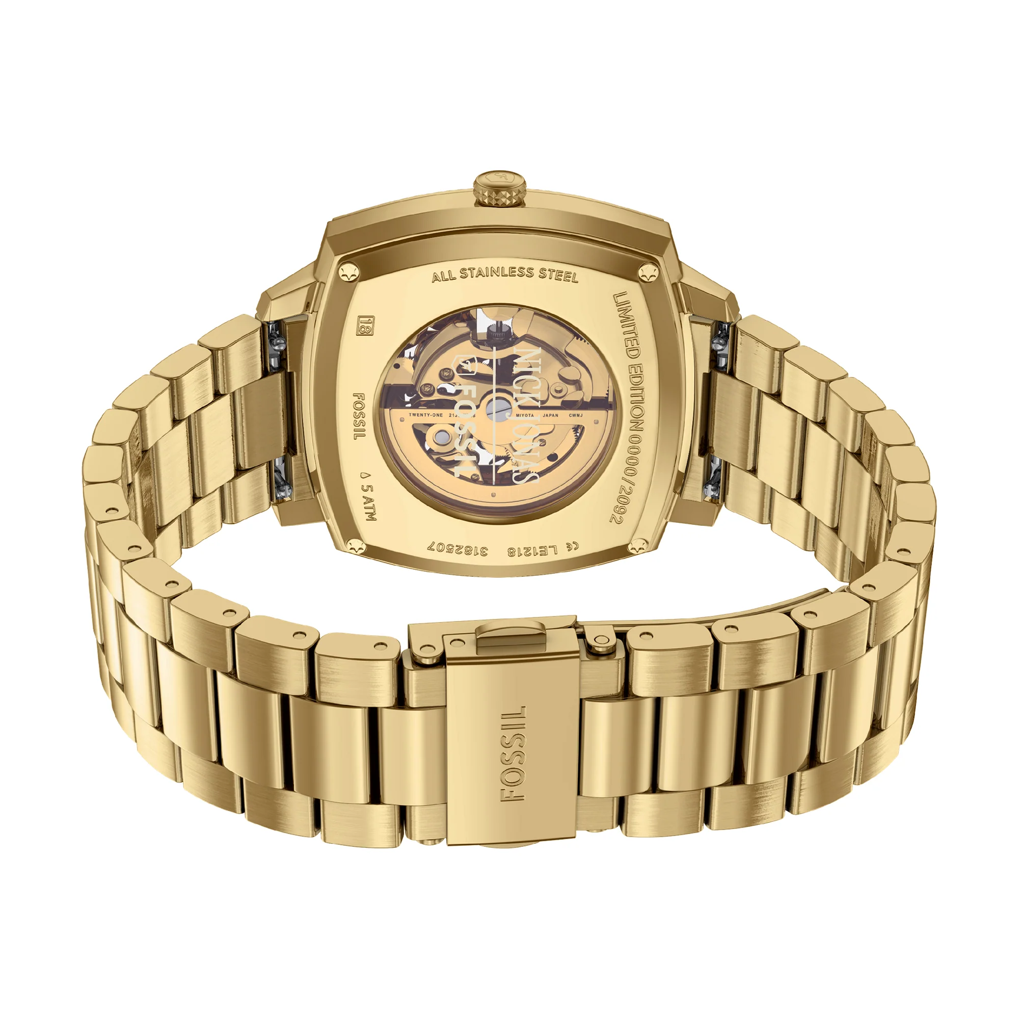 Nick Jonas x Fossil Machine Luxe Automatic Gold-Tone Stainless Steel Watch - Image 6