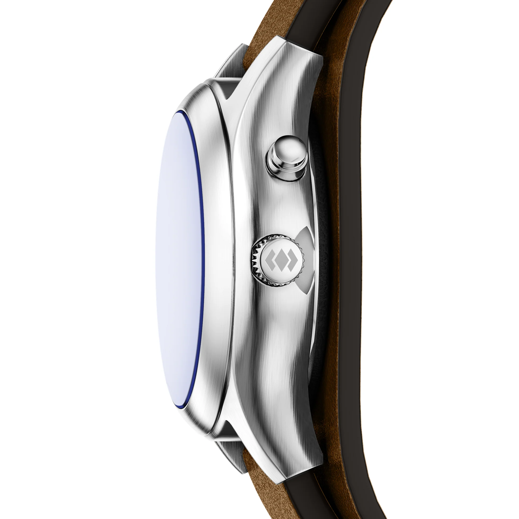 Y2K Big Tic Brown Leather Watch - Image 2