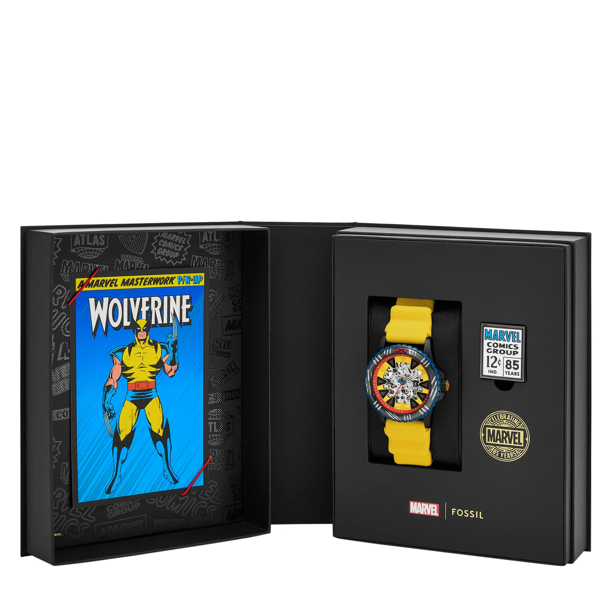 Marvel | Fossil Limited Edition Automatic Yellow Silicone Watch - Image 5
