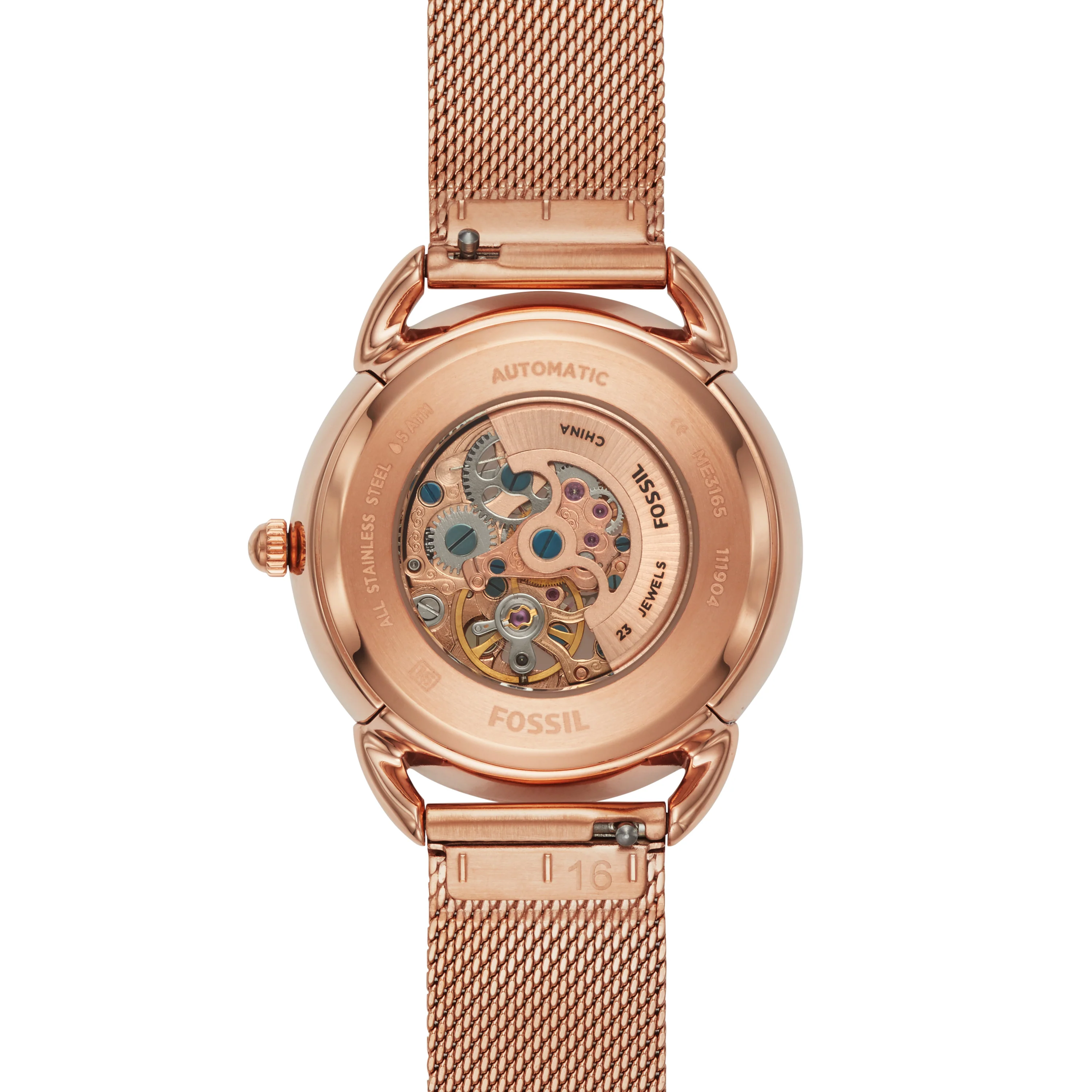 Tailor Mechanical Rose Gold-Tone Stainless Steel Watch - Image 3