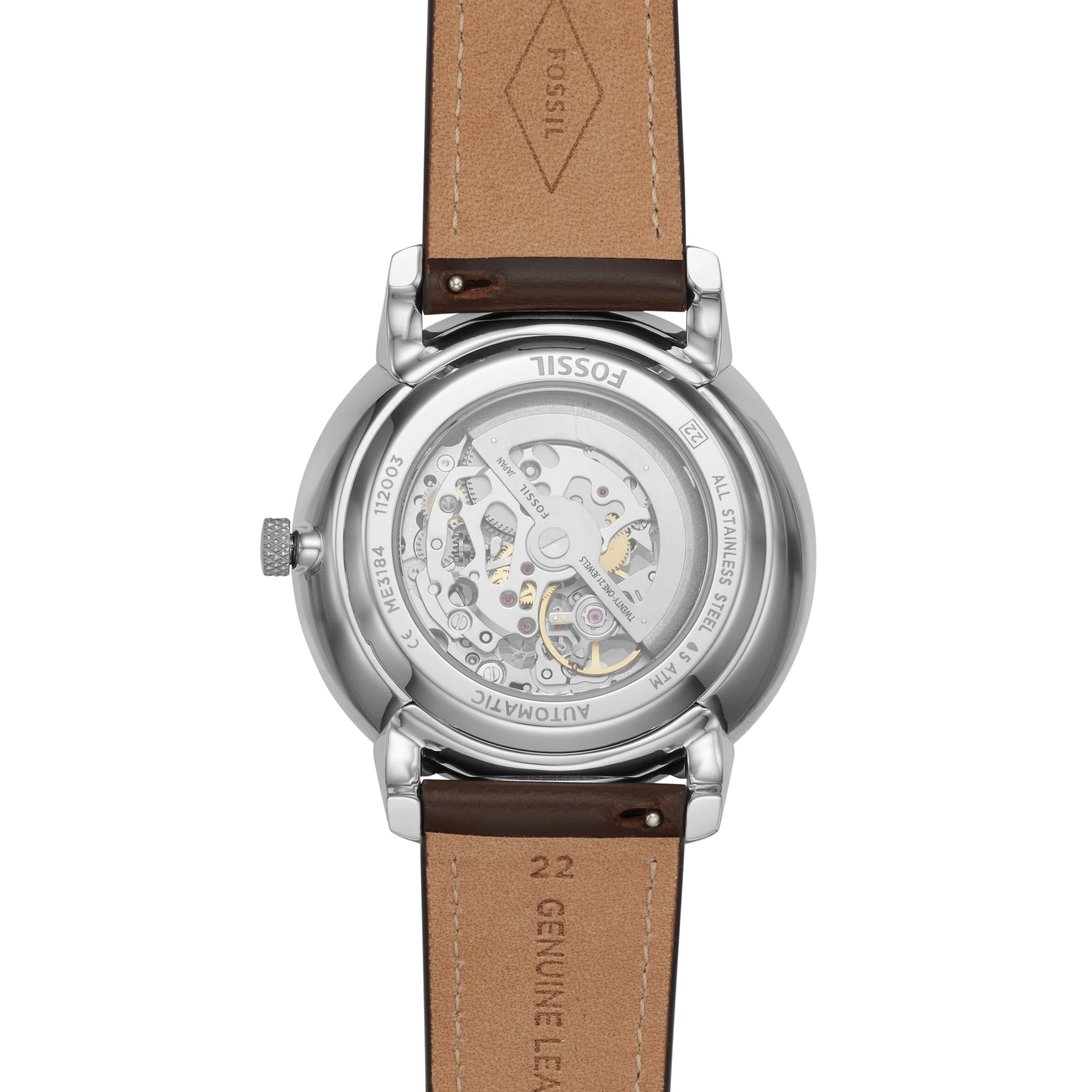 Neutra Automatic Brown Leather Watch - Image 3