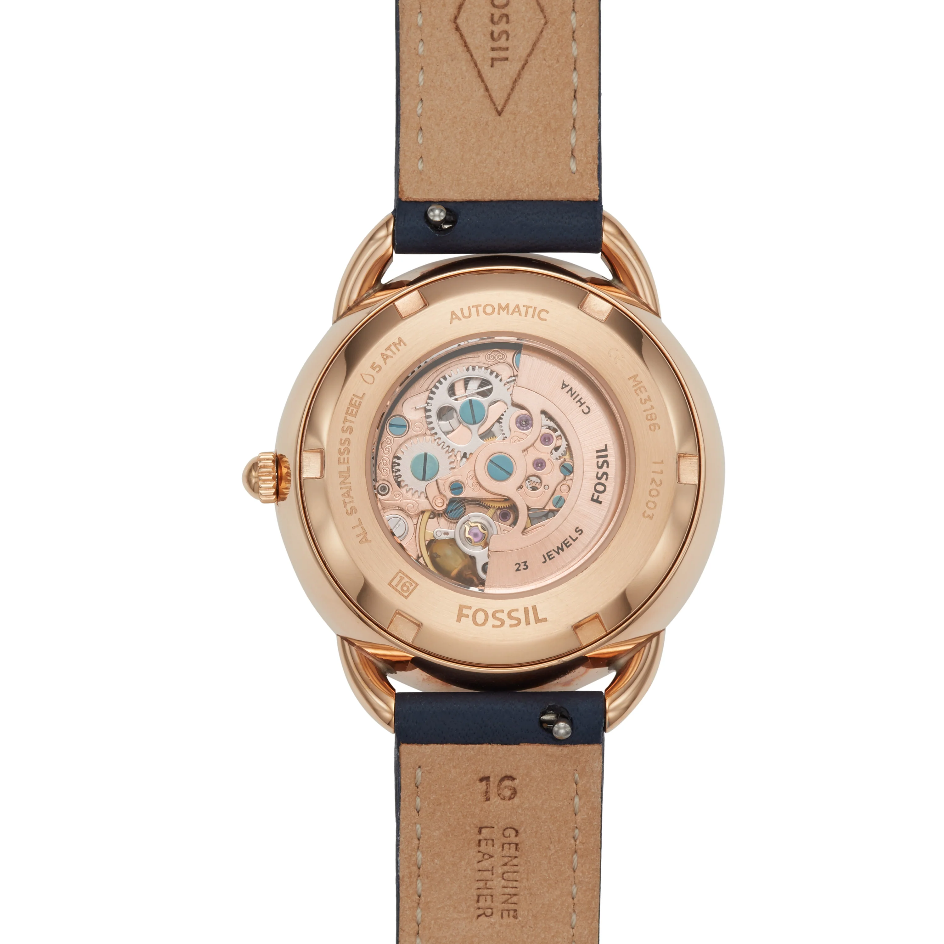 Tailor Automatic Blue Leather Watch - Image 3