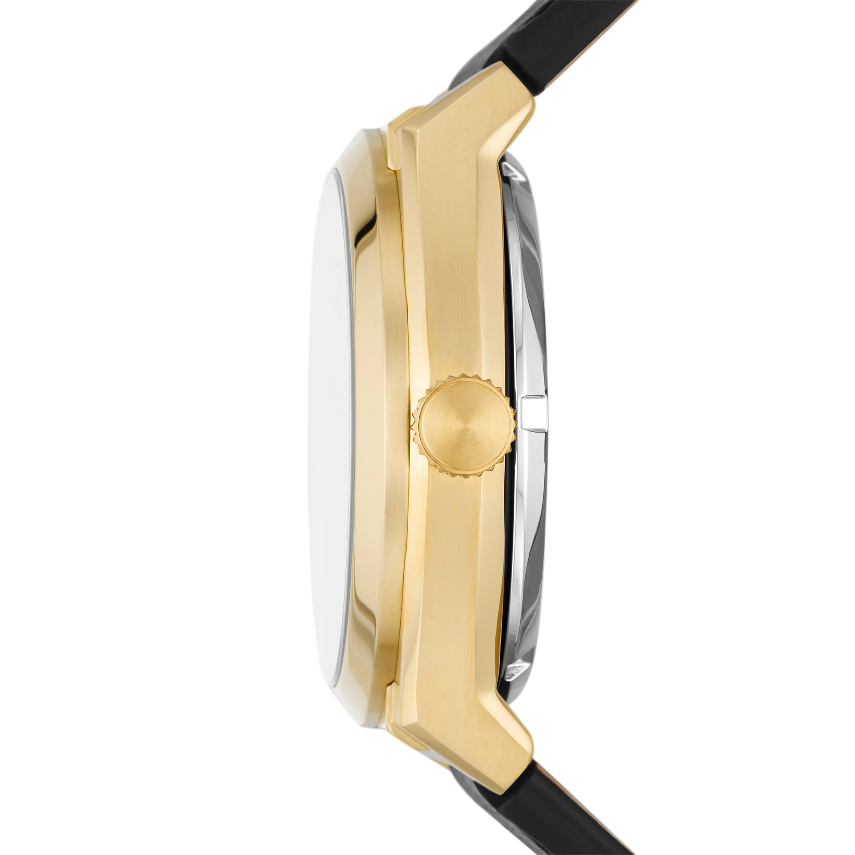 Everett Automatic Black Eco Leather Watch - Image 2