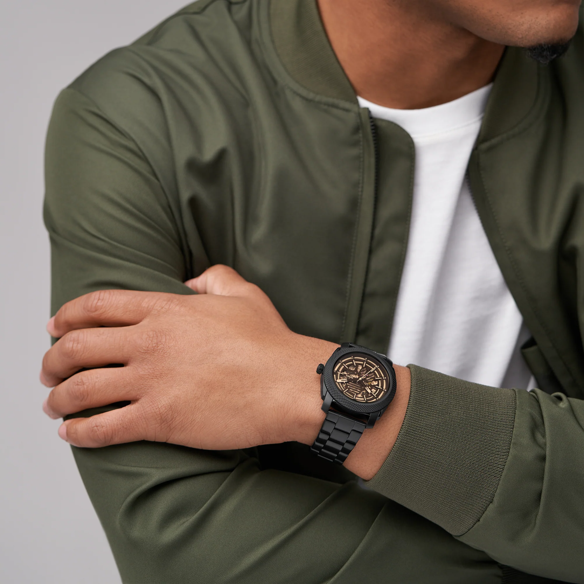 Machine Automatic Black Stainless Steel Watch - Image 5