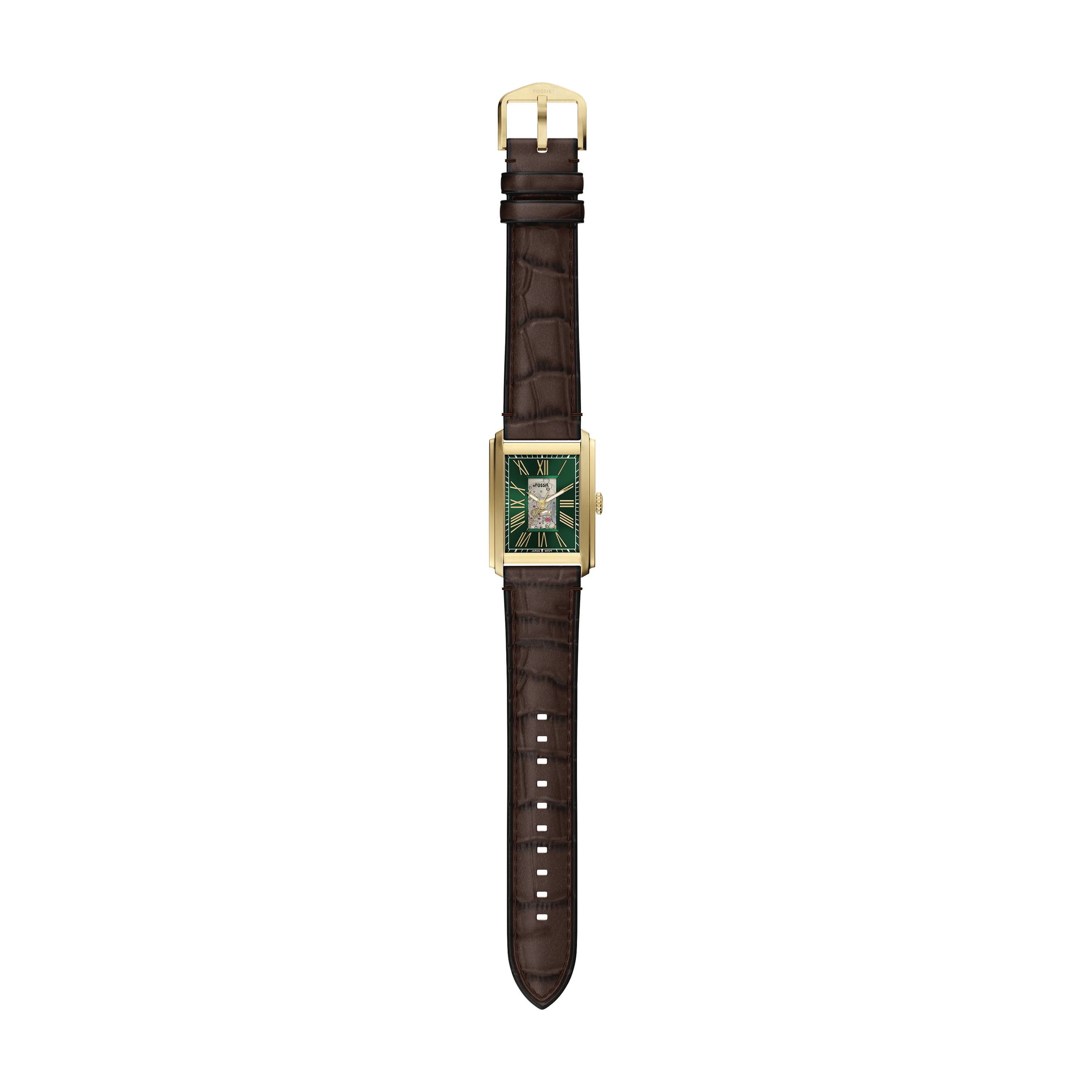 Carraway Automatic Brown Croco Leather Watch - Image 8