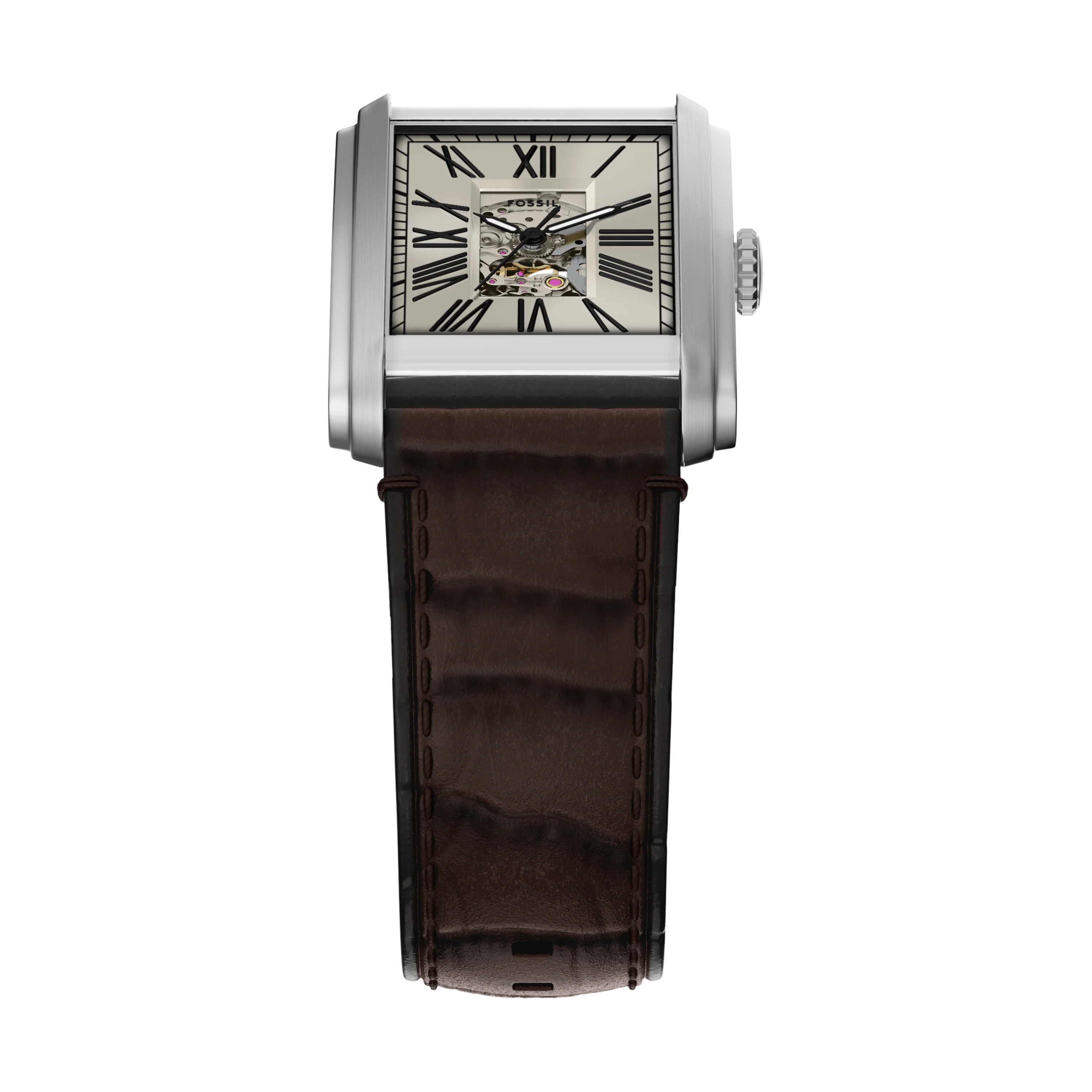 Carraway Automatic Brown Croco Leather Watch - Image 4