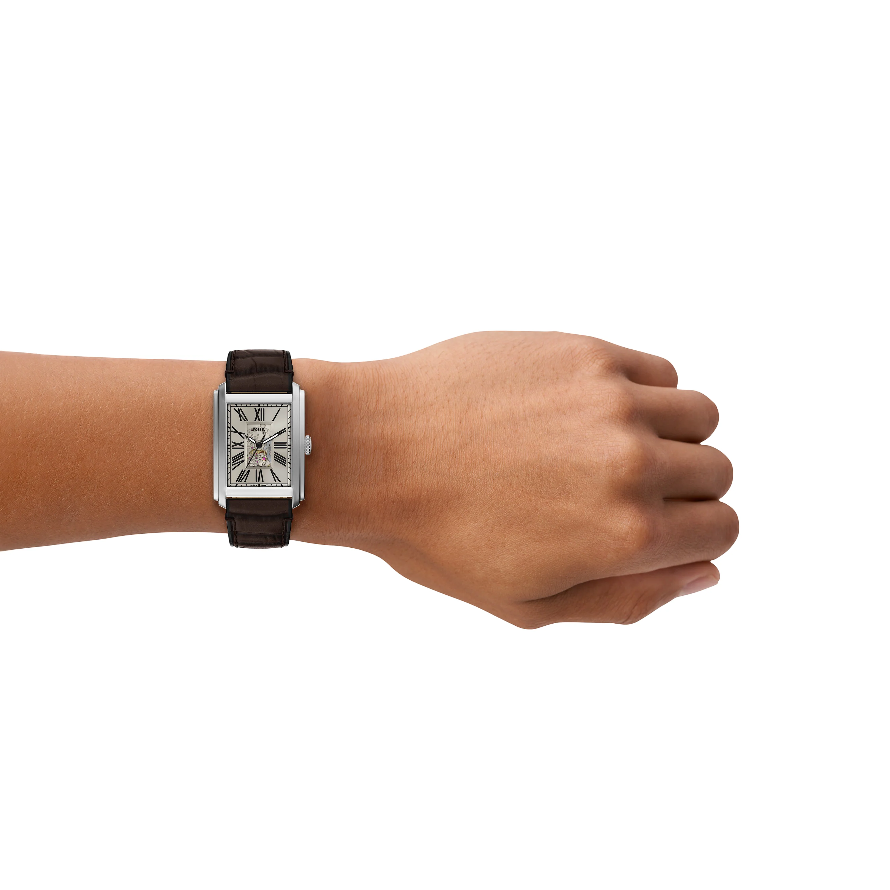 Carraway Automatic Brown Croco Leather Watch - Image 9
