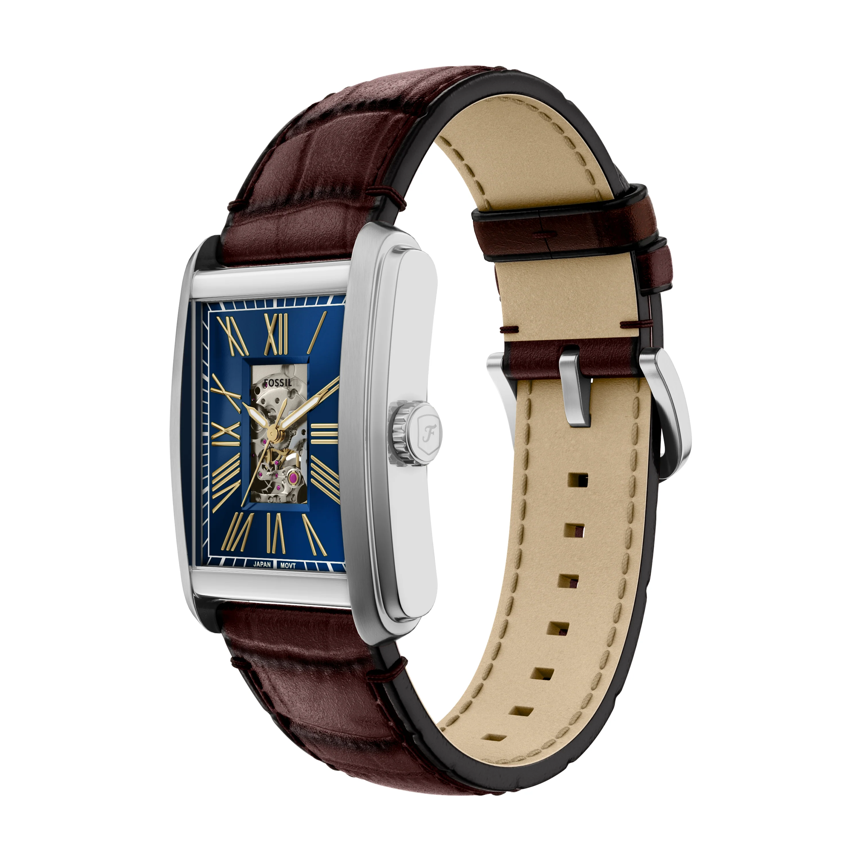 Carraway Automatic Brown Croco Leather Watch - Image 7