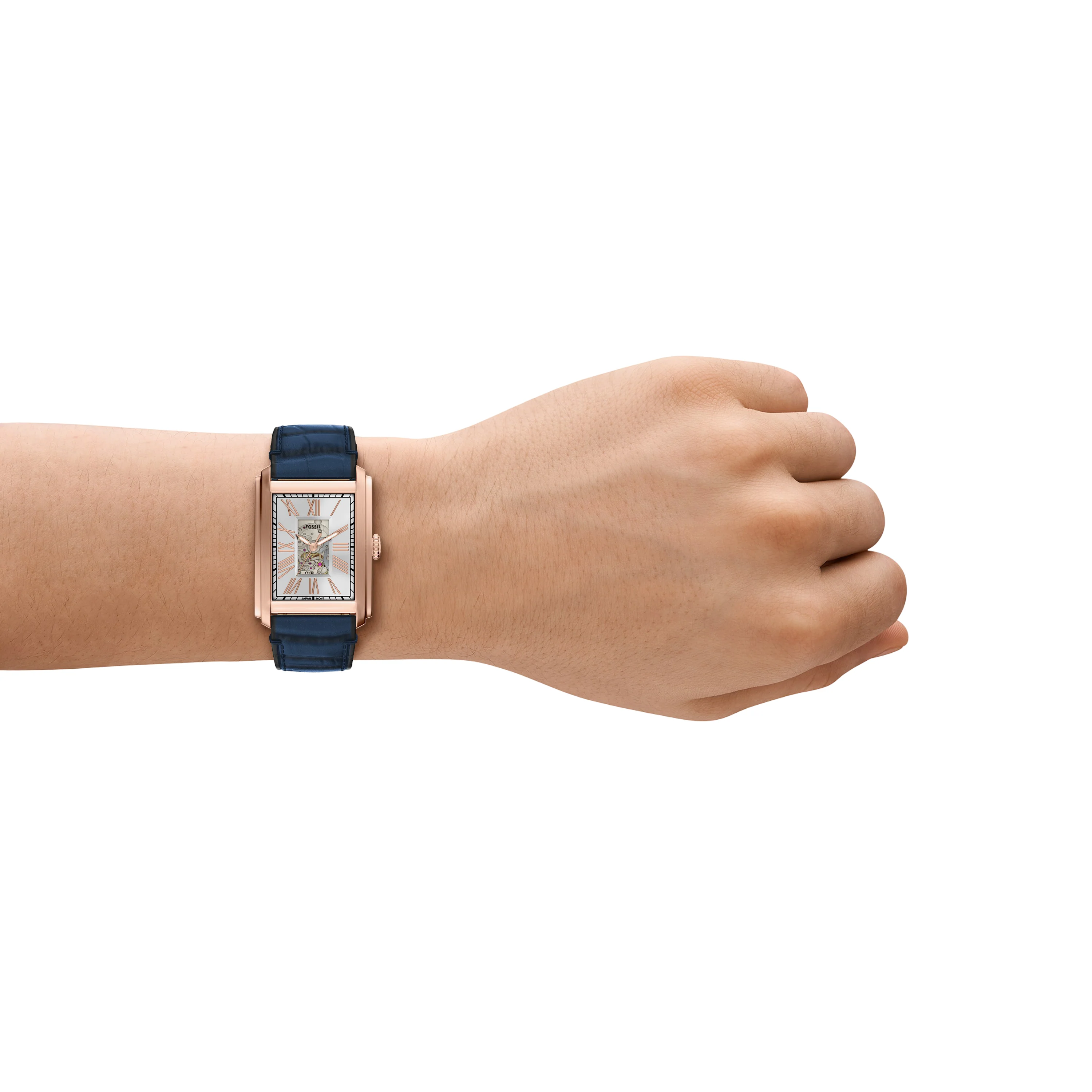 Carraway Automatic Blue Croco Leather Watch - Image 9