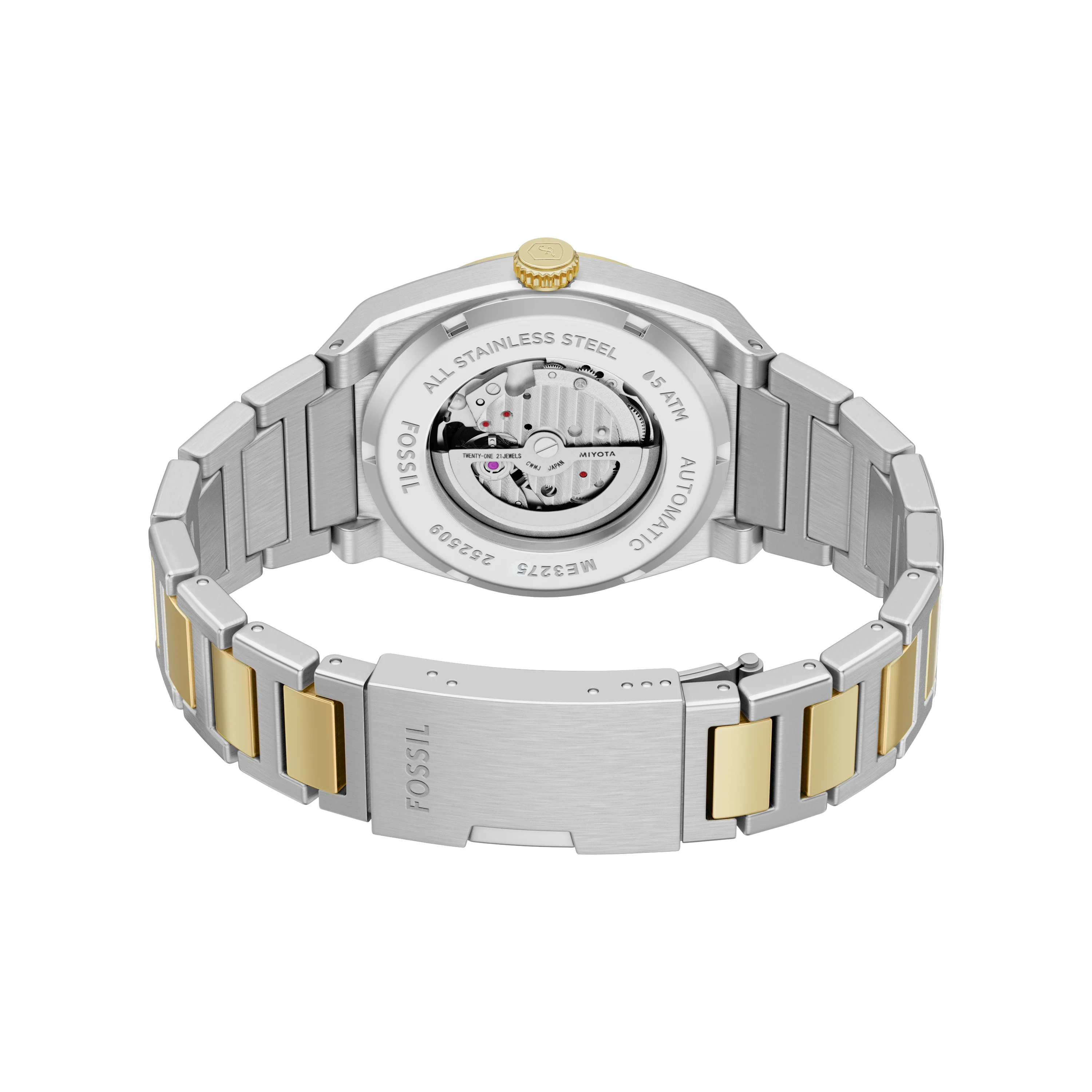 Everett Automatic Two-Tone Stainless Steel Watch - Image 5
