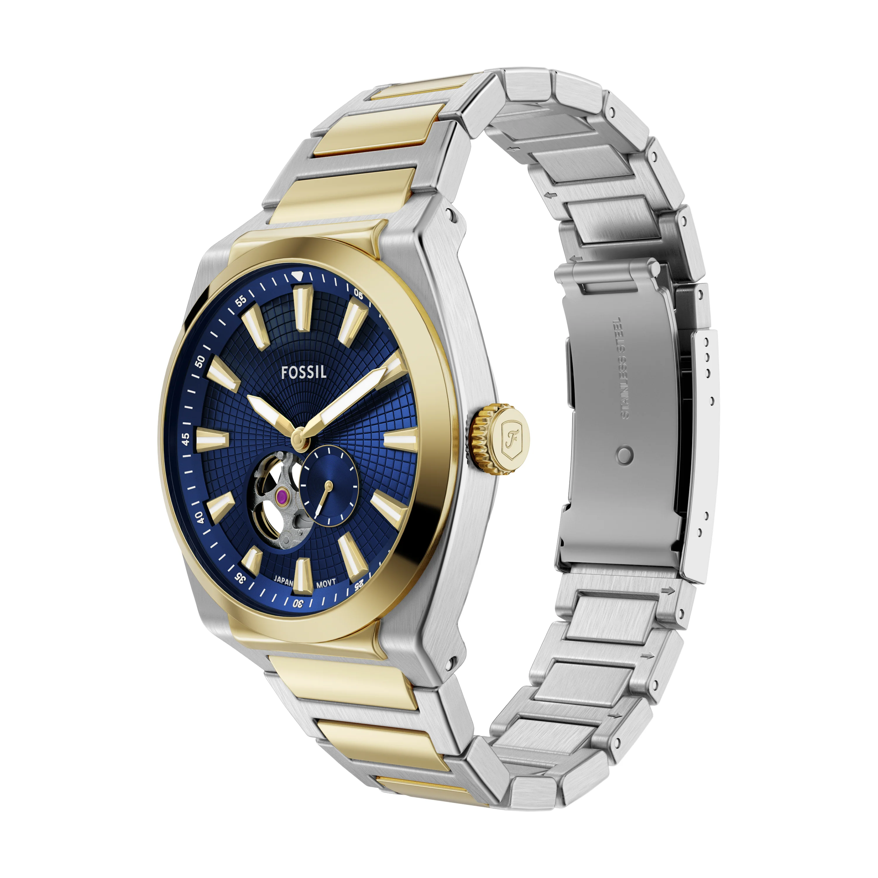 Everett Automatic Two-Tone Stainless Steel Watch - Image 7