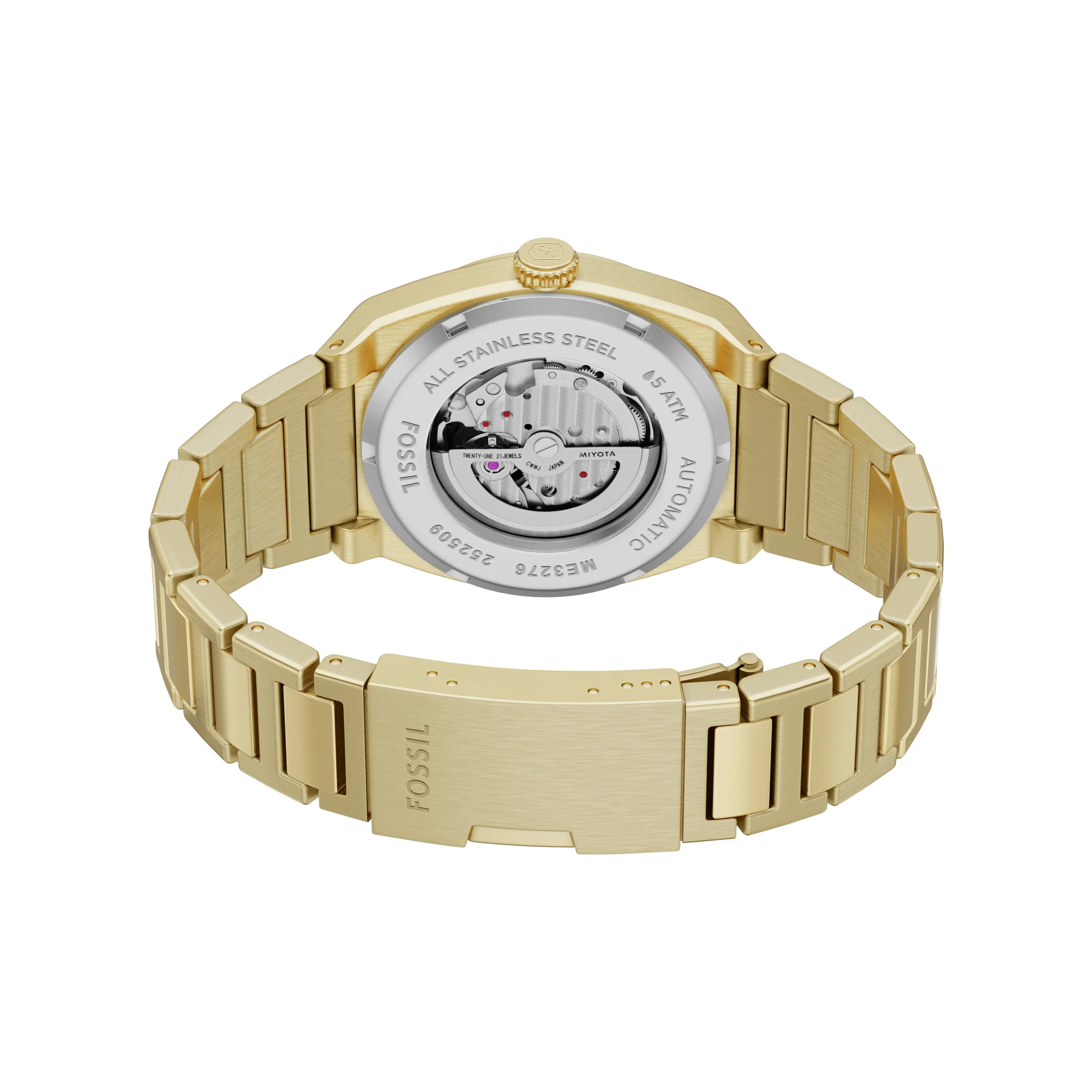 Everett Automatic Gold-Tone Stainless Steel Watch - Image 5