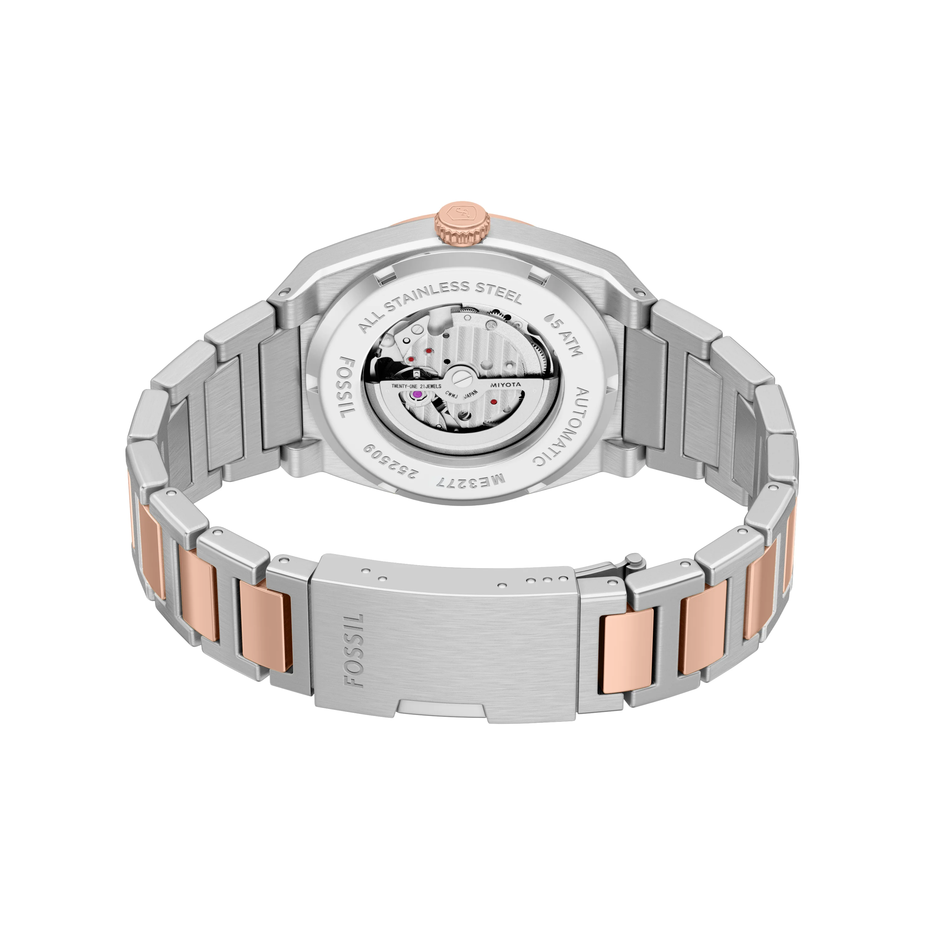 Everett Automatic Two-Tone Stainless Steel Watch - Image 5