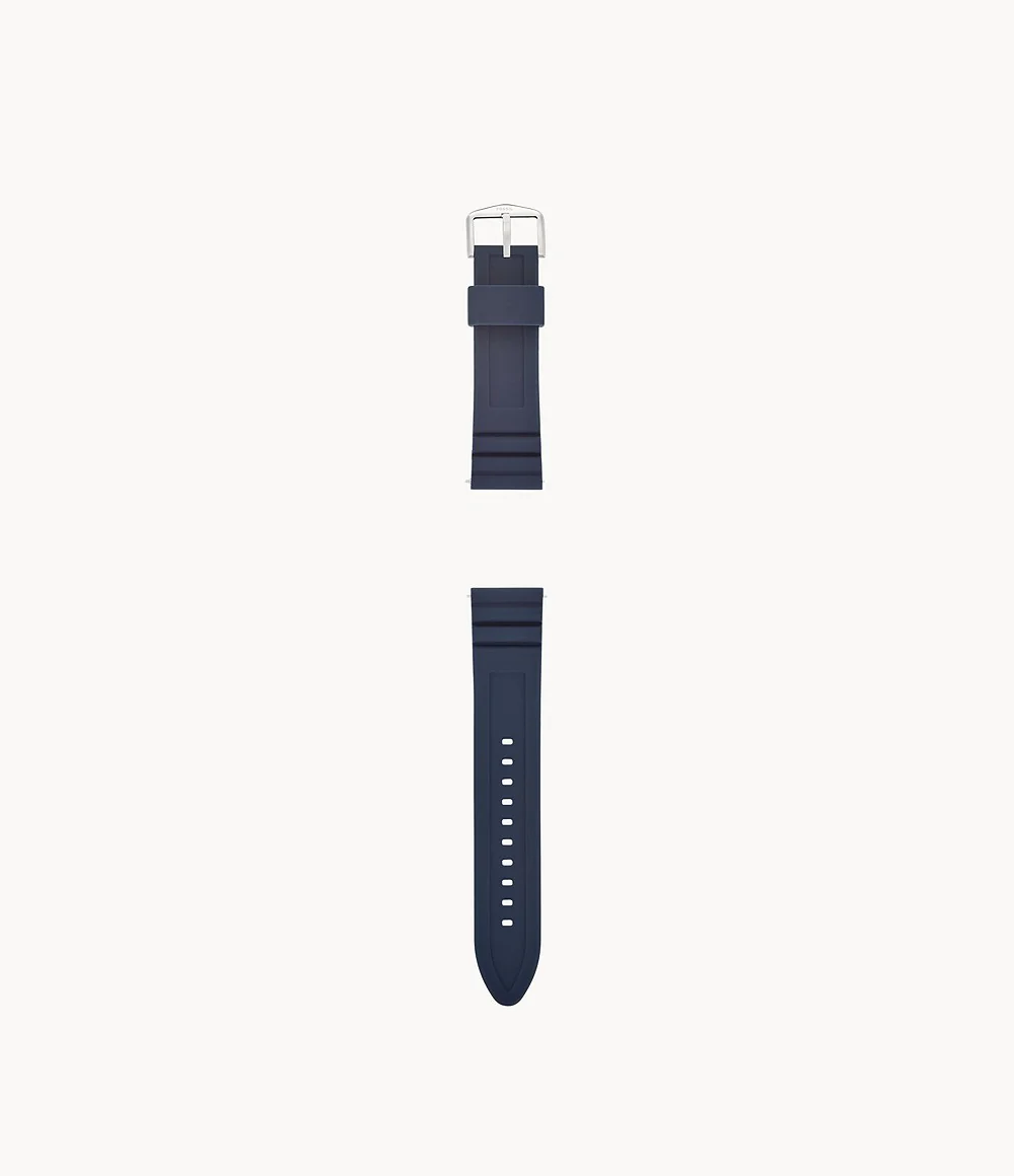 22mm Dark Blue Silicone Watch Strap - Image 2