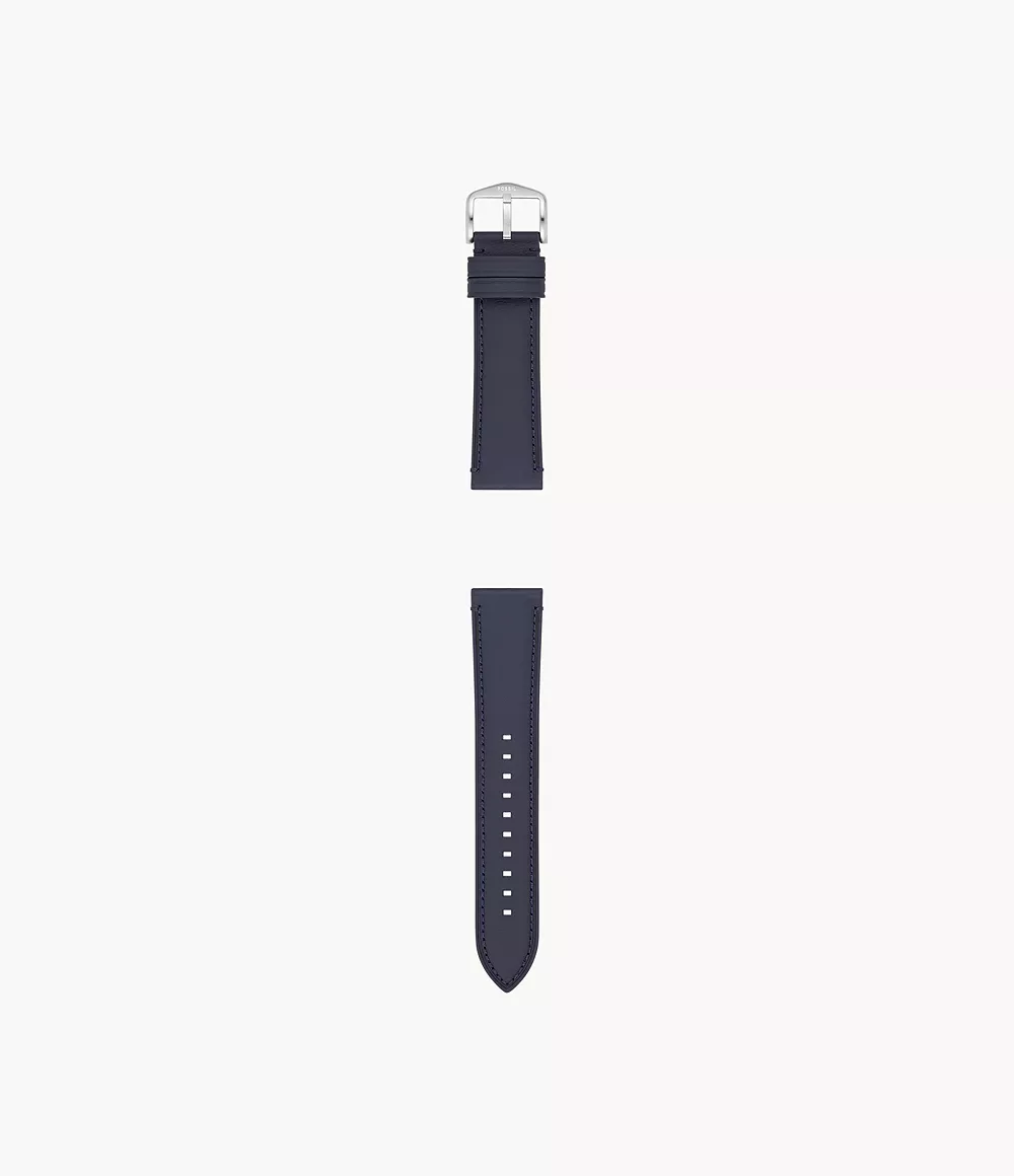 22mm Navy LiteHide⢠Leather Strap