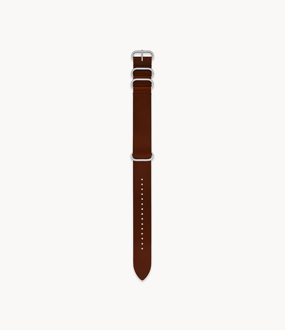 22mm Brown Leather Strap - Image 2