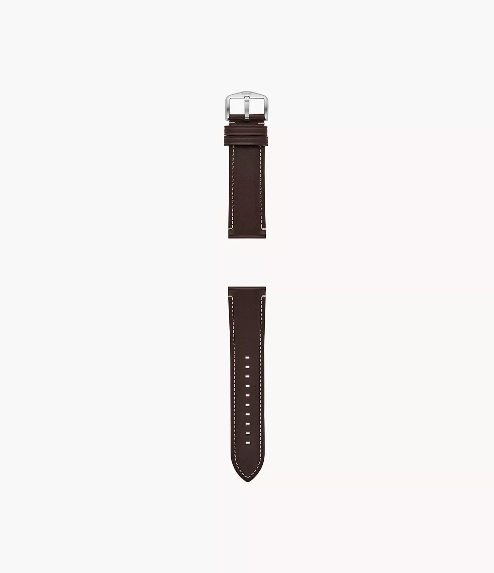 24mm Dark Brown LiteHide™ Leather Strap - Image 2