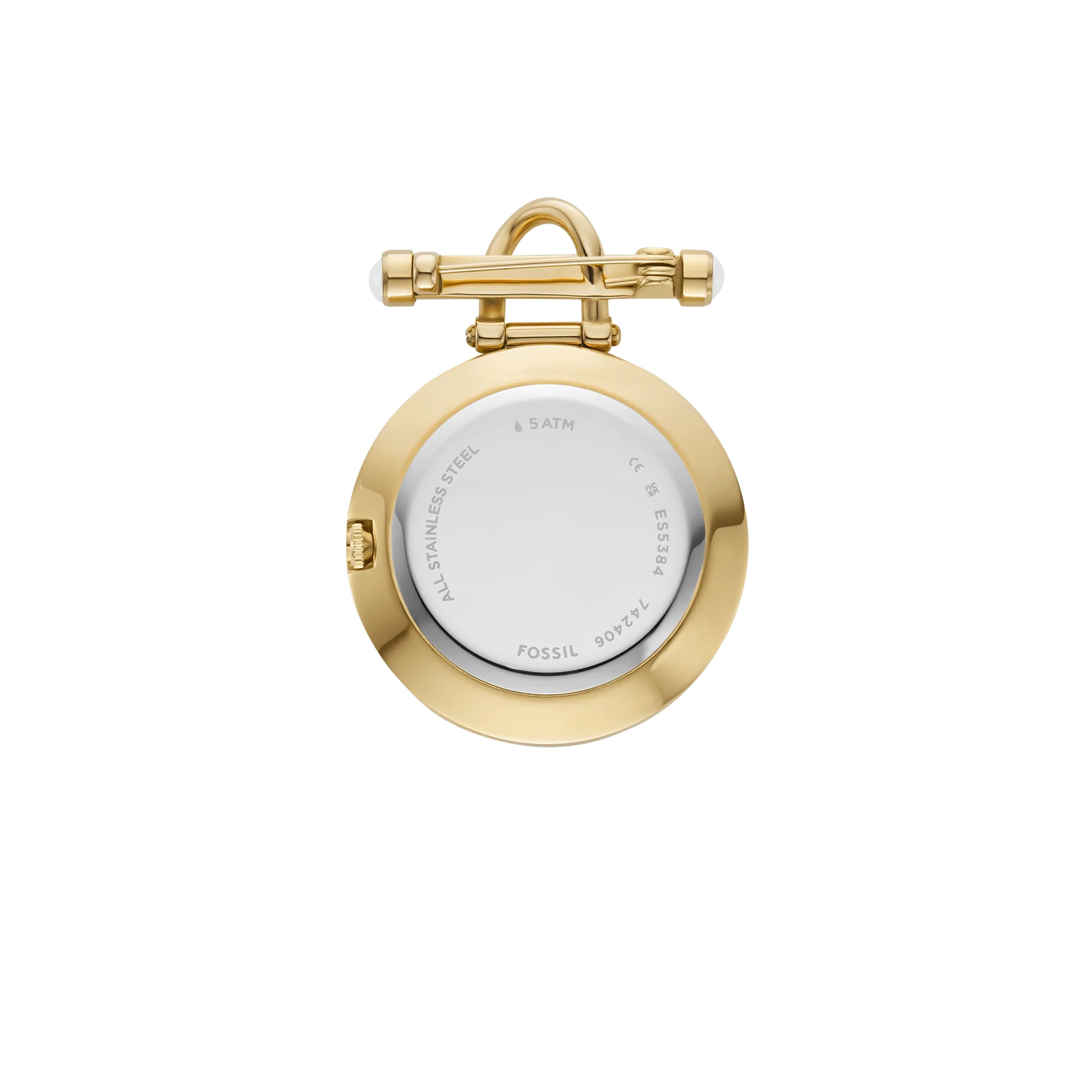 Scarlette Three-Hand Gold-Tone Stainless Steel Watch Brooch - Image 3