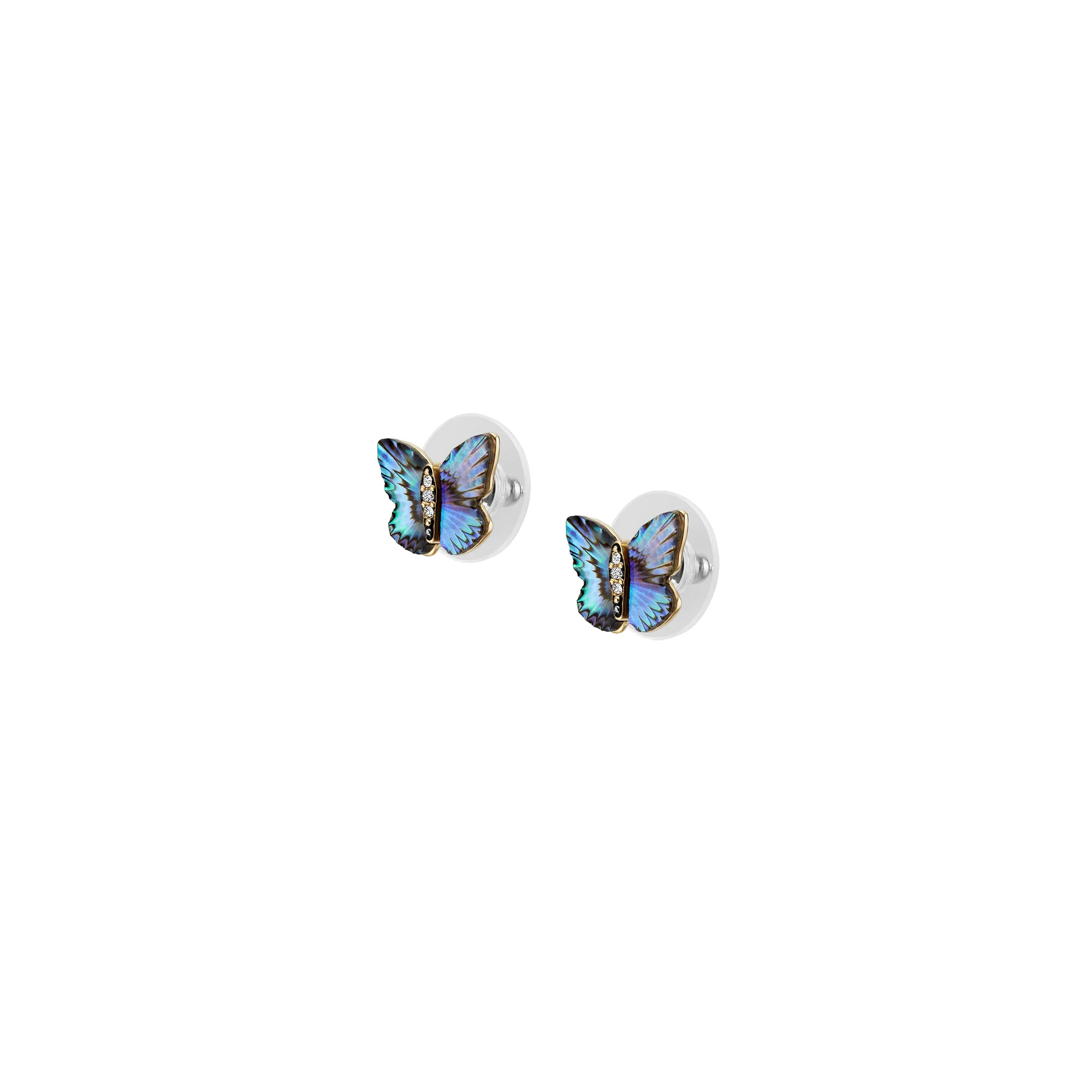Sutton Butterfly Wings Multicolor Abalone Stud Earrings - Image 3