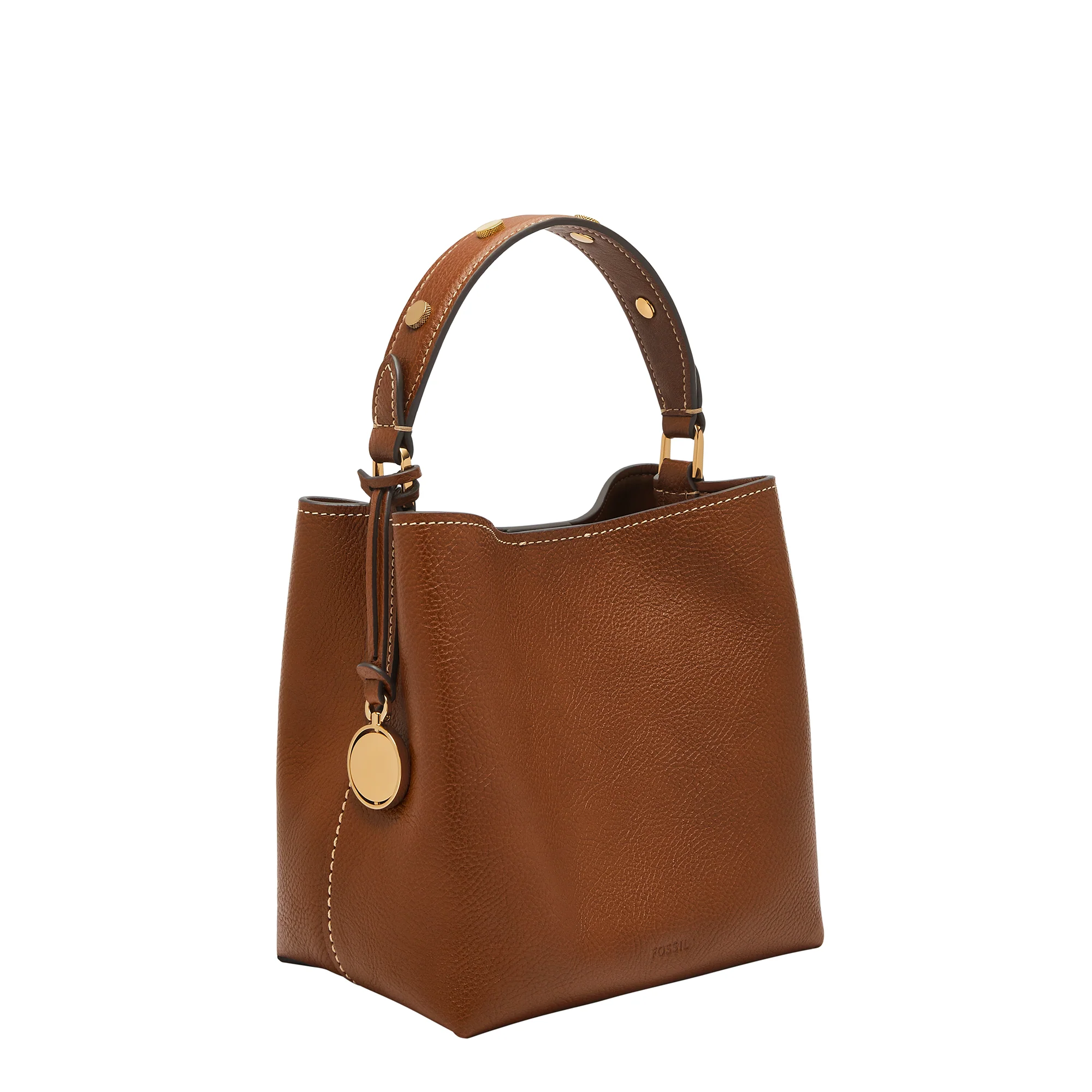 Jessie Leather Small Bucket Crossbody Bag - Image 3
