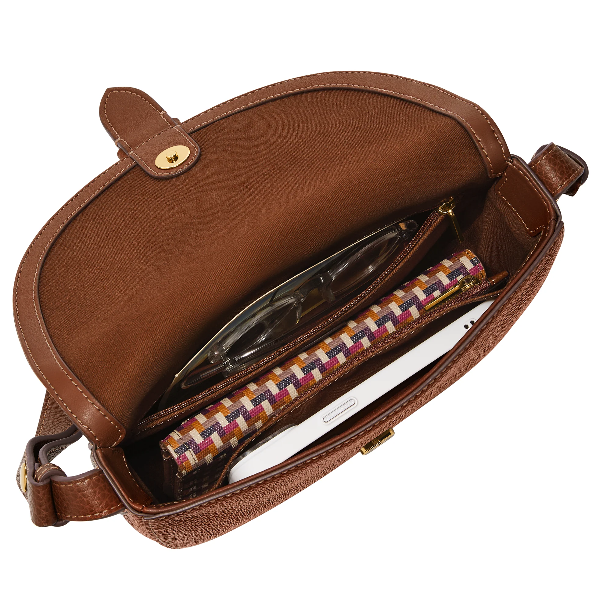 Everleigh Leather Large Flap Crossbody Bag - Image 4