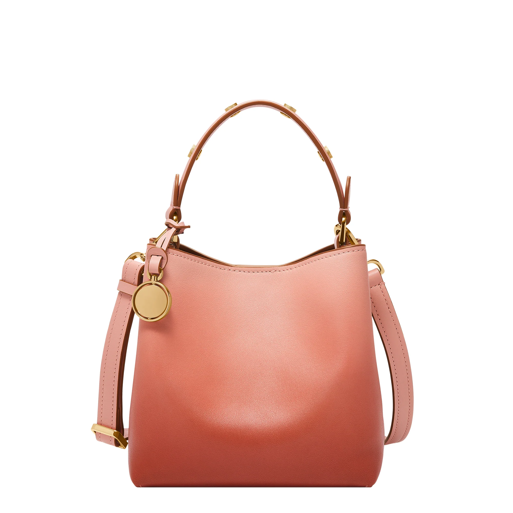 Jessie Leather Small Bucket Crossbody Bag - Image 2